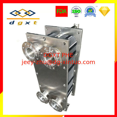 Plate Type Heat Exchanger, Plate and Frame Heat Exchanger For Wine Juice Milk Drink water Cooling