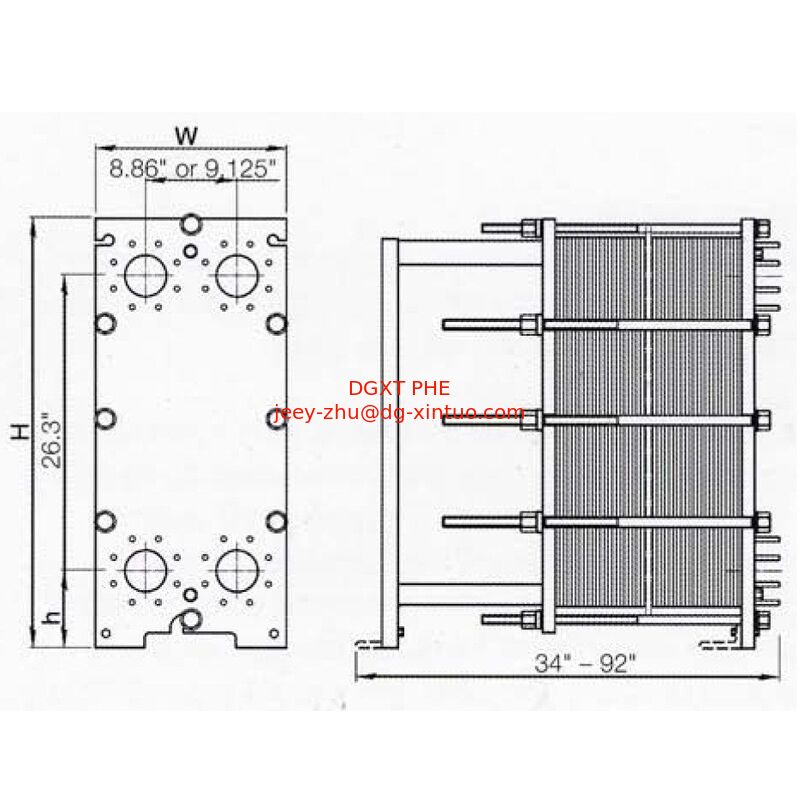 Inventory Product customized Chevron Plate Heat Exchanger Plate
