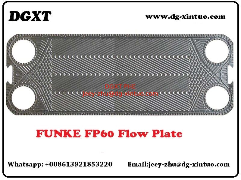100% Replacement Funke plate type heat exchanger parts Corrosion resistance FP60 Plate for Plate Heat Exchanger