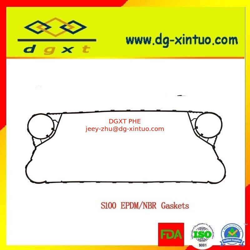 Steam Water parallel PHE replacement EPDM Gasket For  S100 Plate Heat Exchanger